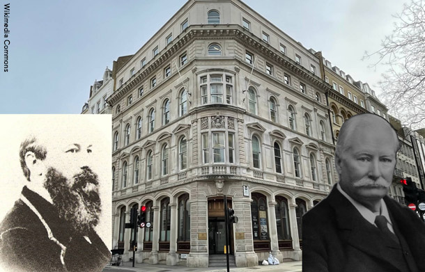 プライス氏（左）とウォーターハウス氏（右）の拠点だったキング・ストリート20番地