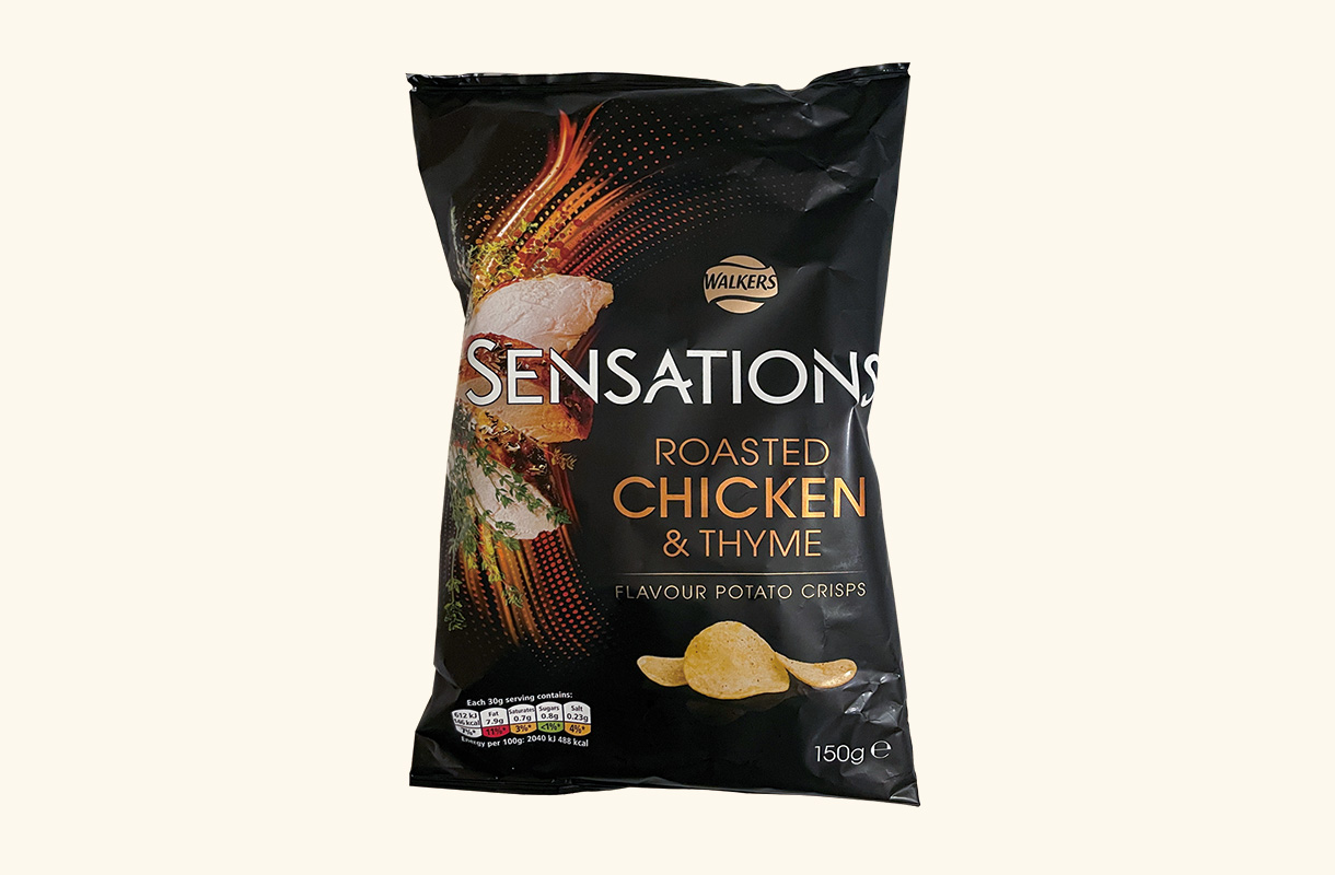 Walkers Sensations Roast Chicken & Thyme Sharing Bag Crisps 150g