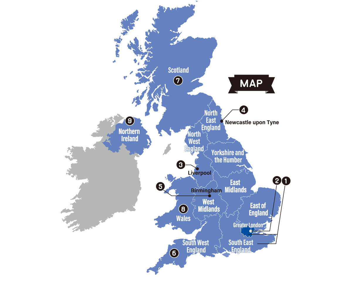 英国の方言マップ