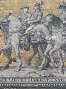 「君主の行列」に描かれたフリードリッヒ・アウグスト1世