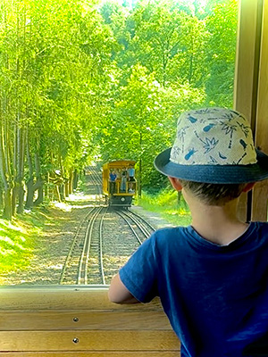 列車がすれ違う瞬間！手を伸ばせば届くほど近い距離でドキドキします