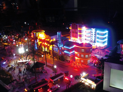夜の街の模型