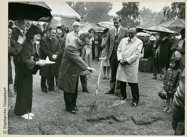 1974年5月31日に行われたノルドパークの日本庭園の起工式