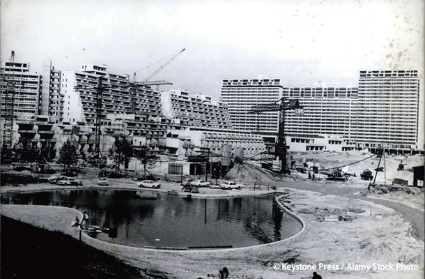 1972年のミュンヘンオリンピックに向けて建設されるスタジアム