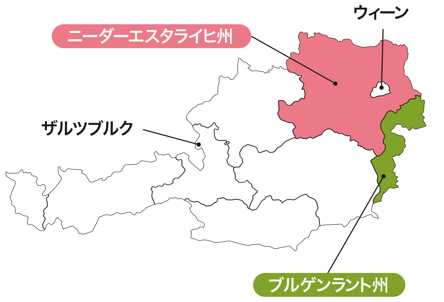 オーストリアの地図