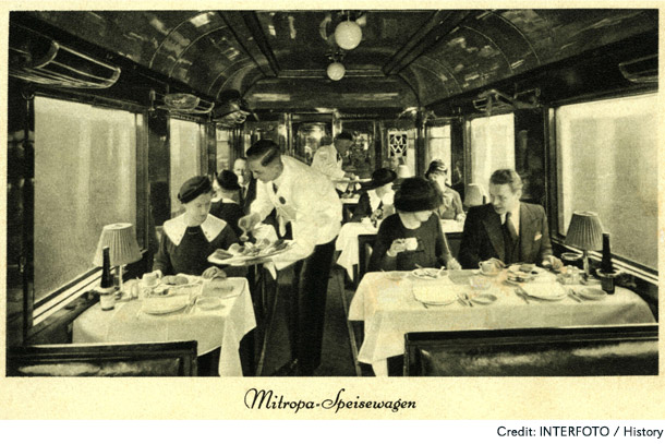 1937年ごろのミトローパの食堂車